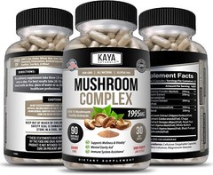 10x Mushroom Complex 90ct with Lions Mane, Reishi, Shiitake, Chaga and more
