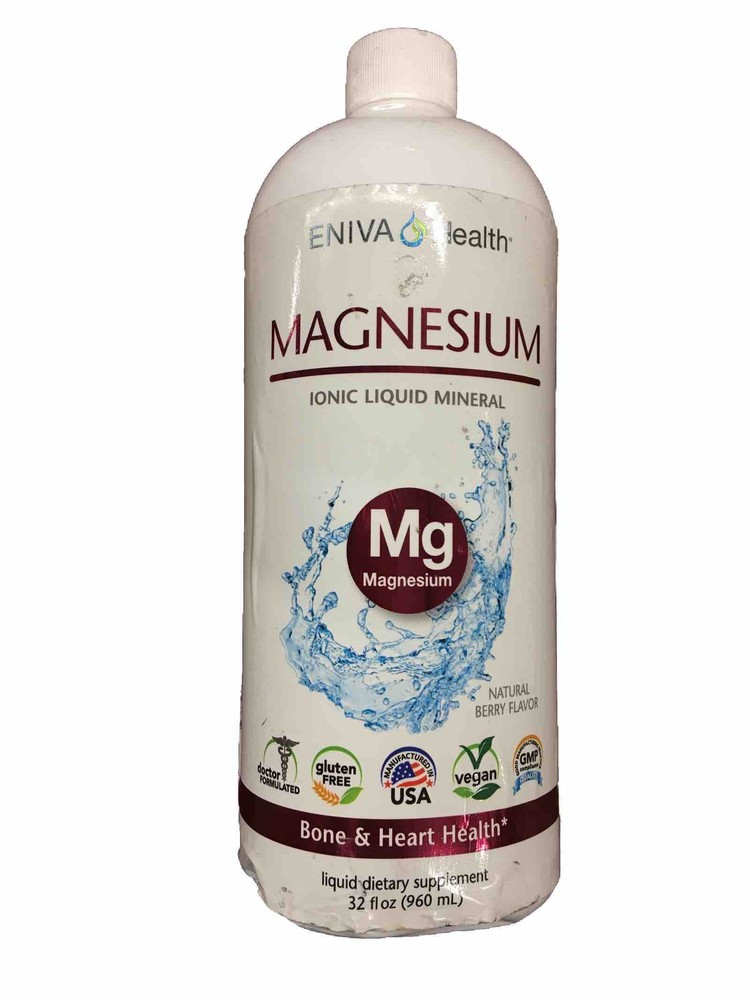 Eniva Health Magnesium Ionic Liquid Mineral Supplement 32oz Exp 11/2027