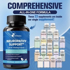 Nerve & Peripheral Neuropathy Support Supplement with 1200mg R-Alpha Lipoic