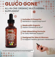 Clean Nutra Berberine & Ceylon Cinnamon Liquid Drops for Metabolism Support