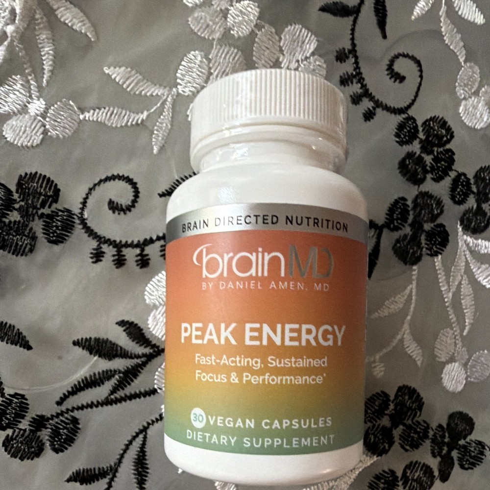 brainMD Peak Energy Dietary Supplement Energy Support Focus Vegan Capsules 30