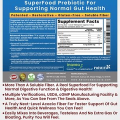 Advanced Acacia Fiber Powder 16oz Organic Soluble Fiber Leaky Gut Repair Powd…