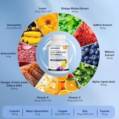 VisioVance 15in1 Eye Serum W/ 3 Carotenoids Supports Vision Skin Health 60 Count