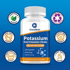 Potassium 120pcs – High Absorption, Heart Health Support, Gluten Free & Non-GMO