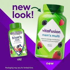 Vitafusion Adult Multivitamin Gummies for Men, Berry Flavored, A, C, D, E, B