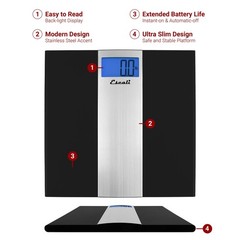 Ultra Slim Digital Bathroom Scale for Body Weight Bath Scale High Capacity of…
