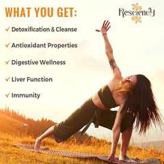 Resciency Detox Binder Supplement – Activated Charcoal, Zeolite, Bentonite Clay,