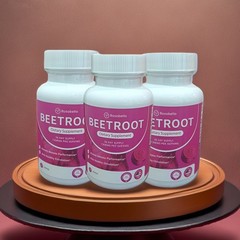 3PCS Rosabella Organic Beet Root 60 Capsules Natural Energy Boost Blood Pressure