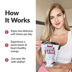 Force Factor Total Beets Soft Chews with Beetroot, Nitrates, L-Citrulline, Grape