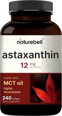 Natural Astaxanthin 12mg – 240 Softgels Infused with MCT Oil for Optimal Health