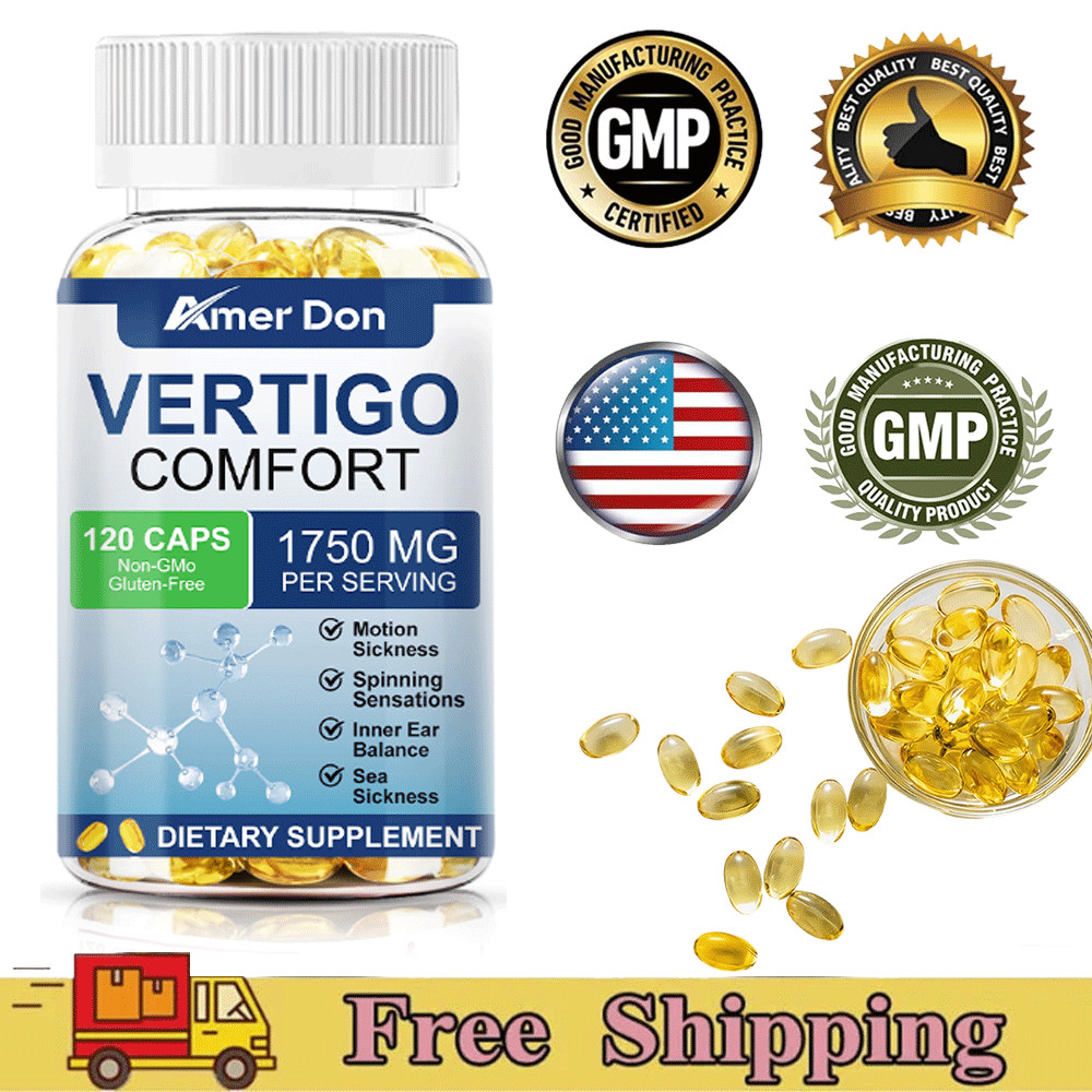 Vertigo Relief 120 Capsules – Dizziness Relief, Drowsy Motion Sickness Relief