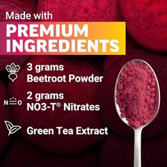 Nitric Oxide Boosting Beet Powder – Delicious Berry Lemonade Flavor, 30 Servings
