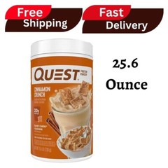 Quest Nutrition Cinnamon Crunch Protein Powder, High Protein, 25.6 oz, (pack 1)