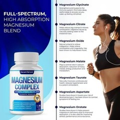 Decent Nature Magnesium Complex1000mg-7Elemental Magnesium Capsules NEW