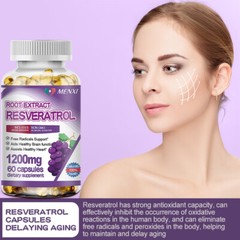 2×60 Capsules 1200mg Resveratrol Extract Polygonum Cuspidatum Japanese Knotweed