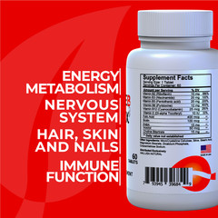 Balance B Complex – Vitamins – Biotin – Energy Supplement – 60 Tab