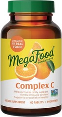 MegaFood Complex C 60 Tablets Dairy-Free, Gluten-Free, Kosher, exp 11/26