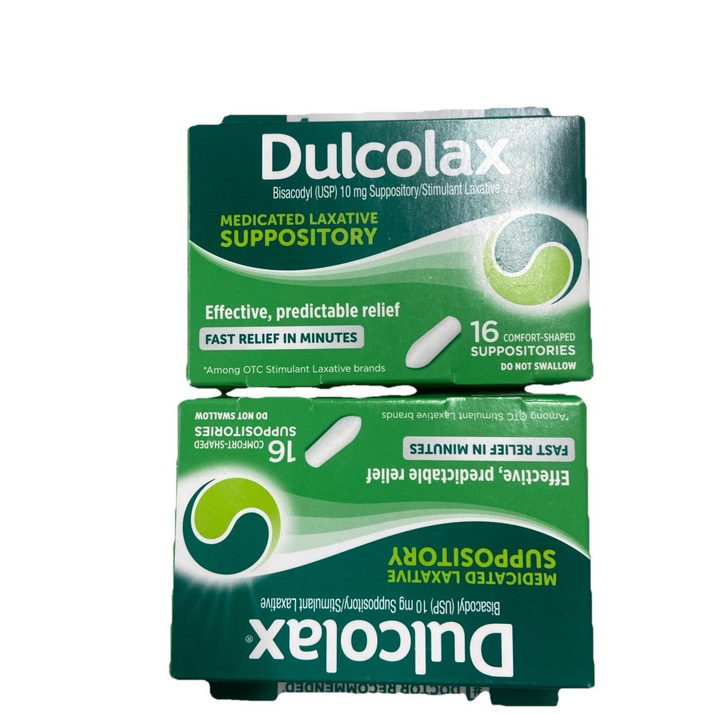 Dulcolax Laxative Suppositories – 16 Count – 2 PACK