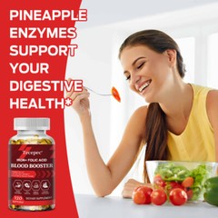 Support supplements containing iron and folic acid, 120 capsules