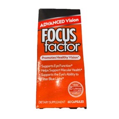Focus Factor Advanced Vision 60 Capsules Expires: 08/2025 New
