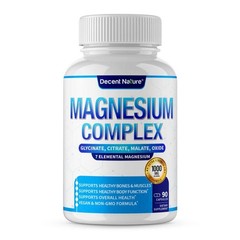 2-bottle Magnesium Complex 1000mg Made with 7 Elemental Magnesium 90 Capsules