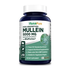 NusaPure Mullein Leaf Capsules 5000mg Per Veggie Caps | 150 Count | Non-GMO