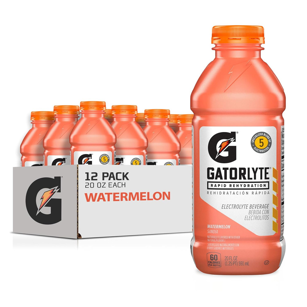 Gatorlyte Watermelon Electrolyte Drink, 12 Pack, 20 Fl Oz Bottles
