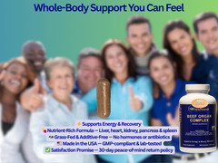 Grass-Fed Pasture-Raised Beef Organ Complex for Energy & Vitality – 180 Capsules