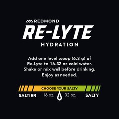 REDMOND Re-Lyte Hydration Electrolyte Powder Drink Mix 0.23 Ounce (Pack of 7)