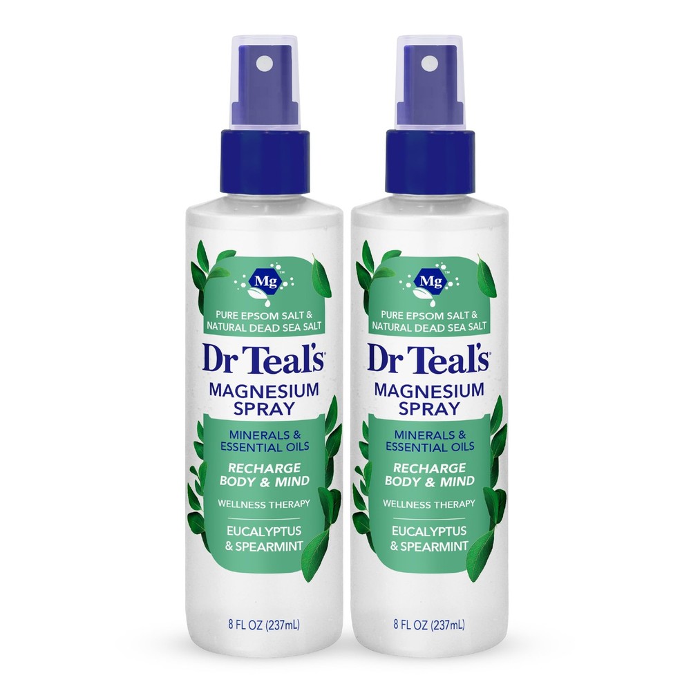 Dr Teal’s Magnesium Eucalyptus Spray with Natural Dead 8 Fl Oz (Pack of 1)