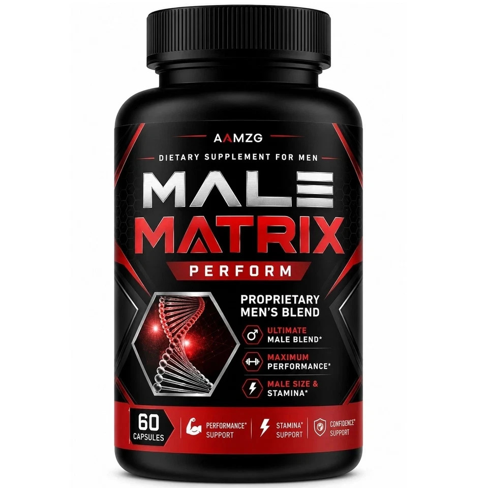 Male Matrix Fast Acting Performance Support Supplement 60 Capsules 1 Pack