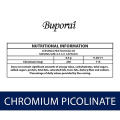Chromium Picolinate 60pcs, Promotes Metabolism and Energy Production, Gut Health