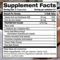 Max Load for Men – Contains Maca, Horny Goat, Vitamins, Tribulus -Muscle Booster