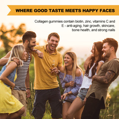 Premium Collagen Gummies Hydrolyzed Anti-Aging With Biotin,Vitamin C, Zinc