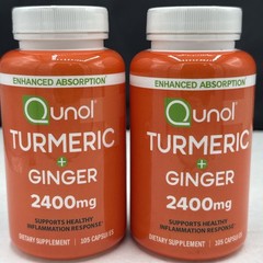 2 Turmeric Curcumin with Black Pepper & Ginger, 2400mg Joint Support, 210 Count