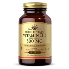 Solgar Vitamin B1 (Thiamin) 500 mg 100 Tablets, Energy Metabolism