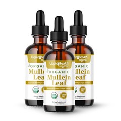 LIQUIDHEALTH USDA Organic Mullein Leaf Extract Drops for Lungs – Herbal Cleansin