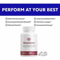 Boostaro, Boostaroo Male Virility Blood Flow Supplement (60 Capsules)