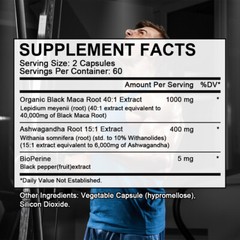Maca Extract – Testosteron Booster Monster Test for Men 30 to 120 Capsules