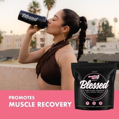 EHPLabs Blessed Plant Protein 3.44lb 45 Serving Strawberry Mylk French label