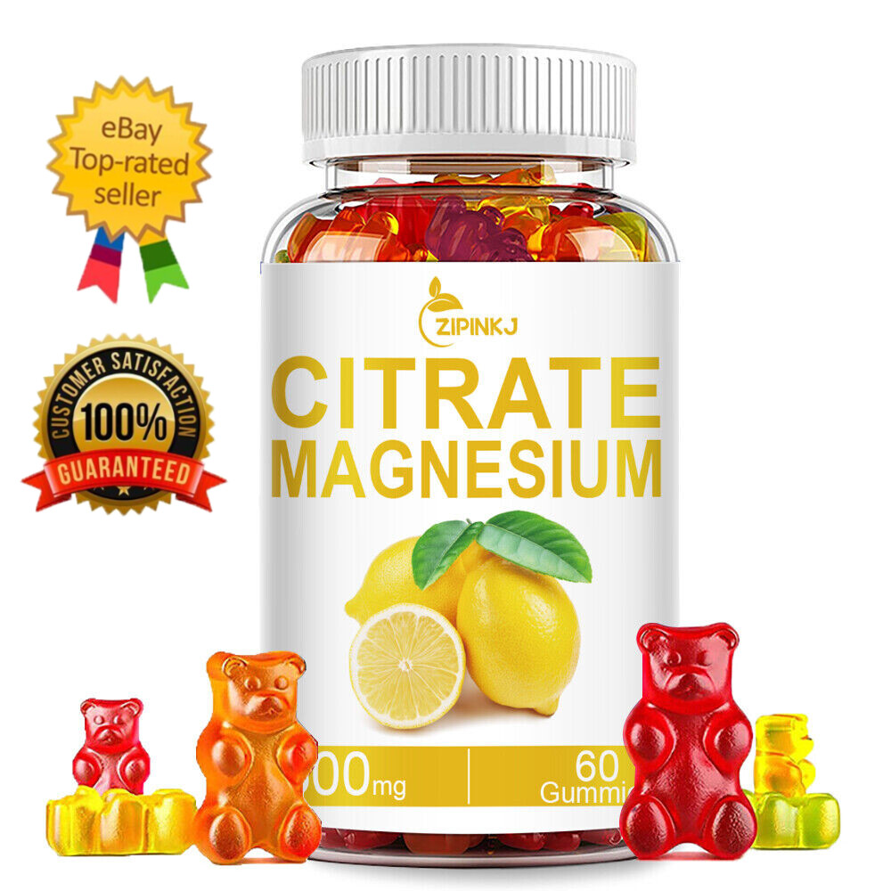 Magnesium Citrate Gummies – 60 High Strength Vegan Magnesium Gummies 600mg
