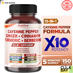 Cayenne Pepper 8000Mg Ginger 3000Mg Turmeric 2500Mg Berberine 2500Mg – Digestion