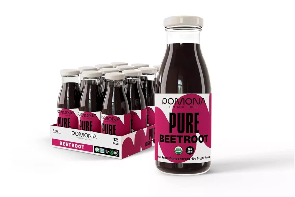 Organic Cold Pressed Beet Juice Non-GMO 12 Pack 8.4 oz Nutrition Superfood