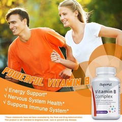 Vitamin B Complex 240pcs – Brain and Nervous System Health, Replenish Energy