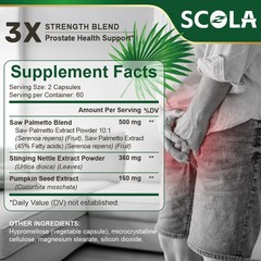 Saw Palmetto 1000mg Prostate Health Support Capsules for Men