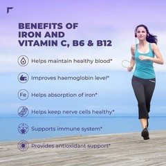Swisse Iron Supplement with Vitamin C & Vitamin B12 For Both Men-Women 30Tab