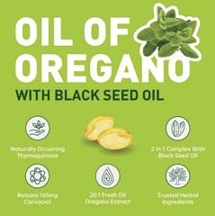 NEW Oil of Oregano Softgels with Black Seed Oil – 6000mg Oregano Oil
