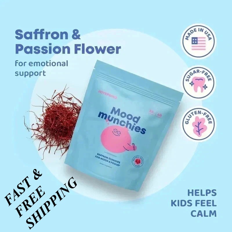2 PACKS— NEW LUXRY JoySpring Mood Munchies – Saffron Gummies for Mood & Focus*