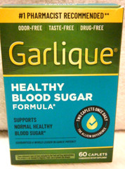Garlique Healthy Blood Sugar Caplets- 60 Count **FAST SHIP**