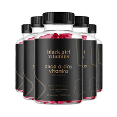 5-Pack Black Girl Vitamins Once A Day – Daily Multivitamin for Women -300Gummies